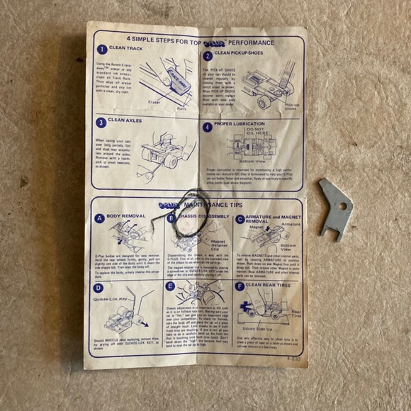 1976 AFX Vintage Racing Guide Plus Track Key - Picture 2 of 2